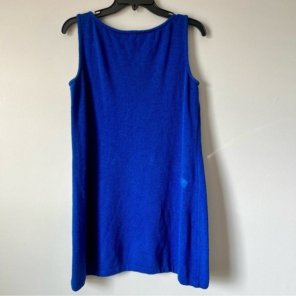 St.John Knitted Sleeveless Sheath Bodycon Mini Dress Wool A-Line Navy Vintage 10 - Picture 5 of 10